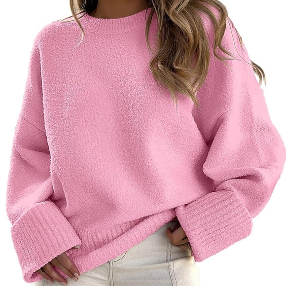 LOGENE Women's Oversized Sweater Crewneck Long Sleeve Soft Fuzzy Knit Size: S - Picture 7 of 12